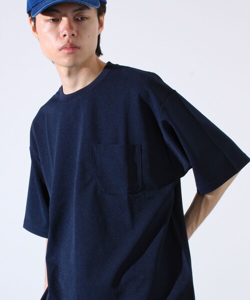 GLOSTER(グロスター)の「”速乾性・ストレッチ性・抗ピリング性・耐洗濯性” PERFECTEX ハイツイスト カノコTシャツ(Tシャツ/カットソー・メンズ・ネイビー/グレイッシュブルー/チャコールグレー・S/M/L)」の3枚目の写真