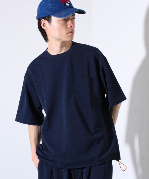 GLOSTER(グロスター)の「”速乾性・ストレッチ性・抗ピリング性・耐洗濯性” PERFECTEX ハイツイスト カノコTシャツ(Tシャツ/カットソー・メンズ・ネイビー/グレイッシュブルー/チャコールグレー・S/M/L)」の6枚目の写真