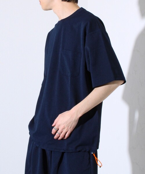 GLOSTER(グロスター)の「”速乾性・ストレッチ性・抗ピリング性・耐洗濯性” PERFECTEX ハイツイスト カノコTシャツ(Tシャツ/カットソー・メンズ・ネイビー/グレイッシュブルー/チャコールグレー・S/M/L)」の5枚目の写真