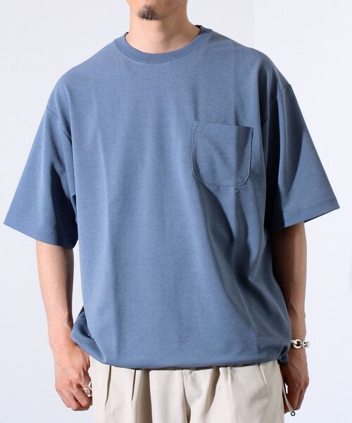 GLOSTER(グロスター)の「”速乾性・ストレッチ性・抗ピリング性・耐洗濯性” PERFECTEX ハイツイスト カノコTシャツ(Tシャツ/カットソー・メンズ・ネイビー/グレイッシュブルー/チャコールグレー・S/M/L)」の19枚目の写真