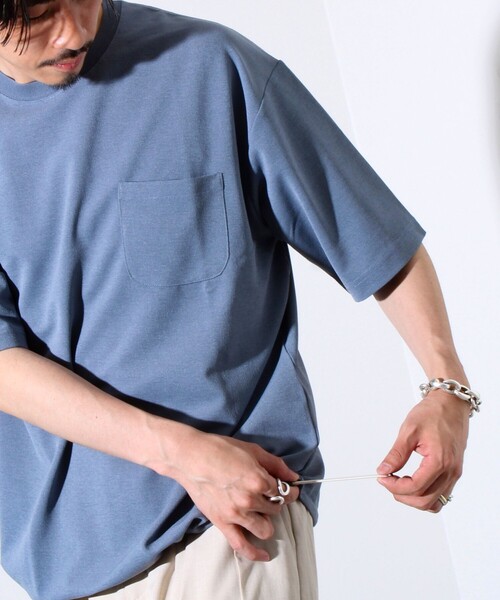GLOSTER(グロスター)の「”速乾性・ストレッチ性・抗ピリング性・耐洗濯性” PERFECTEX ハイツイスト カノコTシャツ(Tシャツ/カットソー・メンズ・ネイビー/グレイッシュブルー/チャコールグレー・S/M/L)」の16枚目の写真