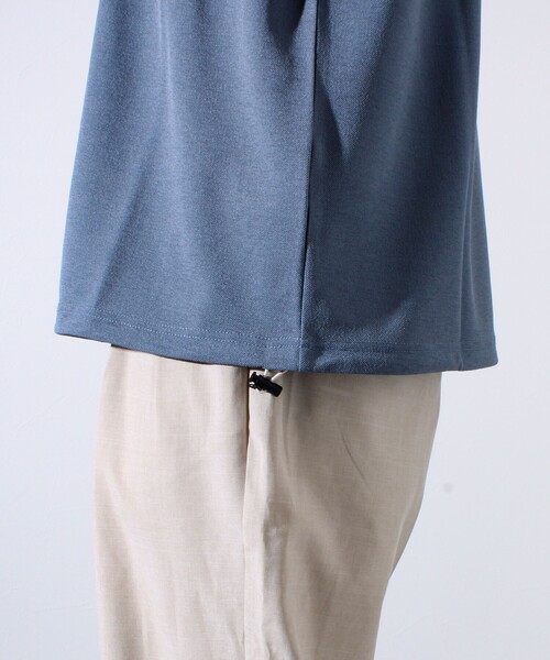 GLOSTER(グロスター)の「”速乾性・ストレッチ性・抗ピリング性・耐洗濯性” PERFECTEX ハイツイスト カノコTシャツ(Tシャツ/カットソー・メンズ・ネイビー/グレイッシュブルー/チャコールグレー・S/M/L)」の12枚目の写真