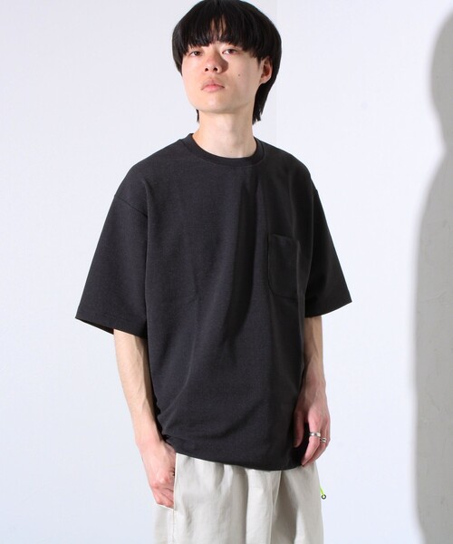 GLOSTER(グロスター)の「”速乾性・ストレッチ性・抗ピリング性・耐洗濯性” PERFECTEX ハイツイスト カノコTシャツ(Tシャツ/カットソー・メンズ・ネイビー/グレイッシュブルー/チャコールグレー・S/M/L)」の4枚目の写真