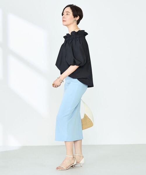 ◇25SS◇NOLLEY'S sophi タフタオフショル2WAYブラウス セール】タフタオフショル2WAYブラウス（シャツ/ブラウス