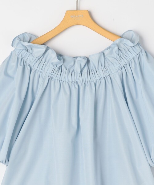 NOLLEY’S Sophi（ノーリーズソフィ）の「タフタオフショル2WAYブラウス（シャツ/ブラウス・レディース・ブラック/サックスブルー/グレイッシュベージュ・38）」の21枚目の写真