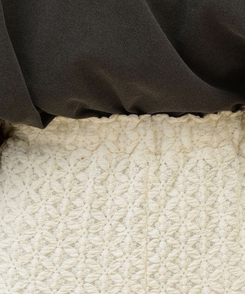 産前・産後対応】マタニティ／カットレースナロースカート 451658