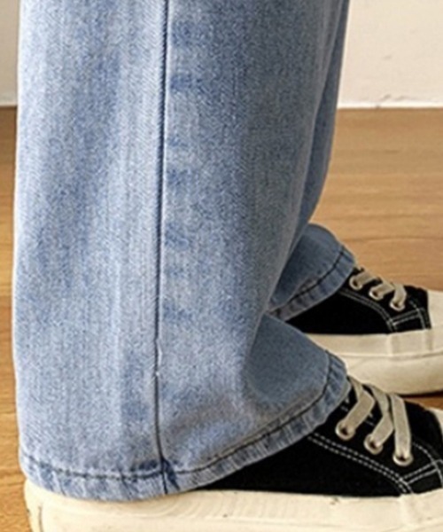 Beststore(ベストストア)の「デニムストレートパンツ ハイウエストジーンス 脚長ボトムス(デニムパンツ・レディース・ライトブルー/グレー/ブルー・S/M/L/XL)」の12枚目の写真