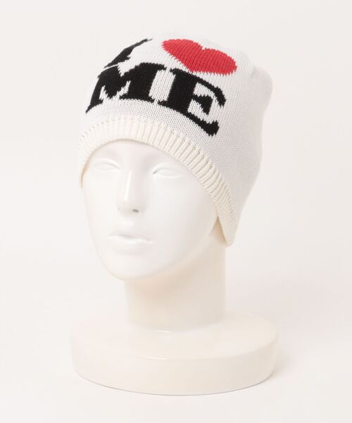 SPINNS(スピンズ)の「ニットキャップ/ I LOVE ME(ニットキャップ/ビーニー・メンズ・ホワイト/ブラック・ONESIZE)」の4枚目の写真