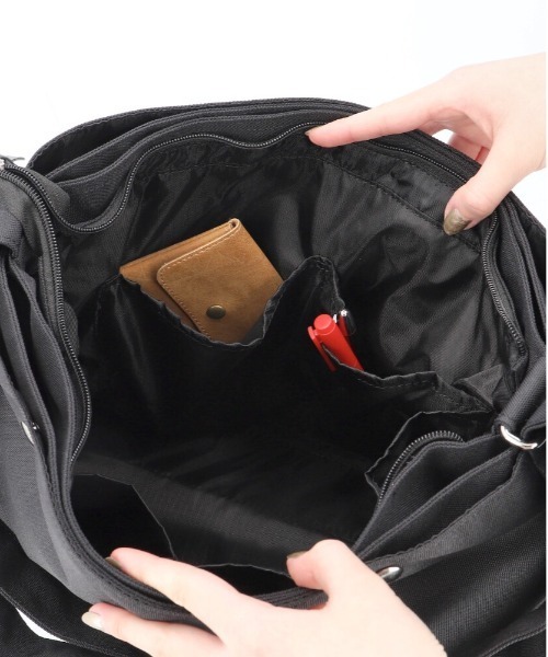 anello(アネロ)の「anello アネロ TO GO 10POCKETS SHOLDER BAG ATS0661Z(ショルダーバッグ・レディース・オリーブ/グレー/ブラック・FREE)」の9枚目の写真