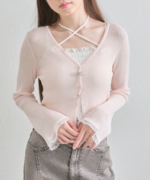 OLIVE des OLIVE | 【気温差にも◎】ビーズリボンシアカーデ(カーディガン/ボレロ)