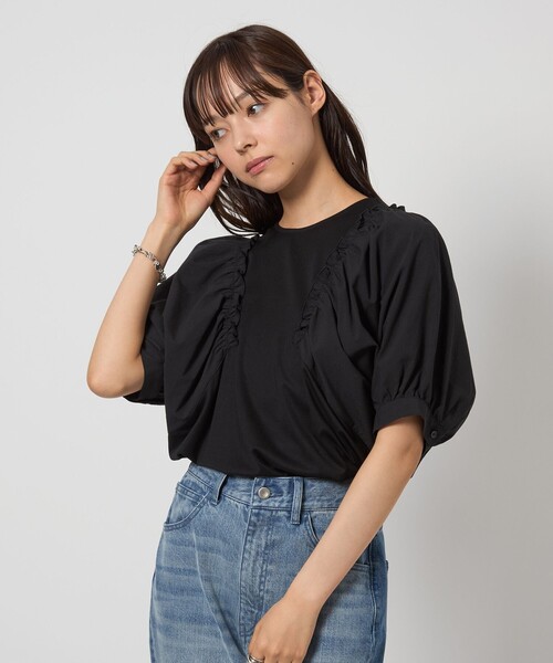 EMMEL REFINES トップス　ブラウス　カットソ　グリーンレーベル EMMEL REFINES＞EM 2WAY ジップ ブラウス（EMMEL REFINES