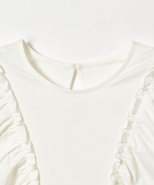 EMMEL REFINES(エメルリファインズ)の「<EMMEL REFINES>EM イソザイ ドッキング ギャザー プルオーバー(Tシャツ/カットソー・レディース・ホワイト/ブラック・FREE)」の18枚目の写真