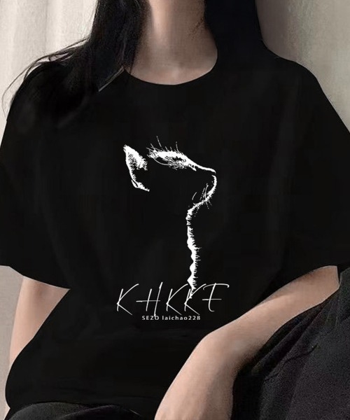 Miniministore(ミニミニストア)の「ビッグtシャツ レディース 半袖トップス(Tシャツ/カットソー・レディース・アイボリー/ブラック/ワインレッド・L/M)」の8枚目の写真