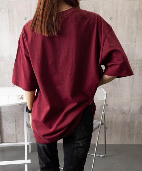 Miniministore(ミニミニストア)の「ビッグtシャツ レディース 半袖トップス(Tシャツ/カットソー・レディース・アイボリー/ブラック/ワインレッド・L/M)」の20枚目の写真