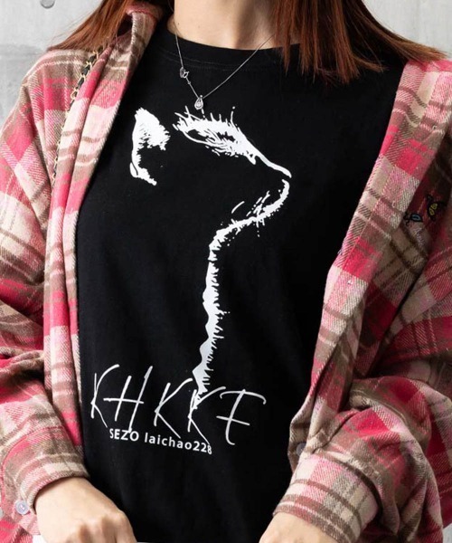 Miniministore(ミニミニストア)の「ビッグtシャツ レディース 半袖トップス(Tシャツ/カットソー・レディース・アイボリー/ブラック/ワインレッド・L/M)」の15枚目の写真