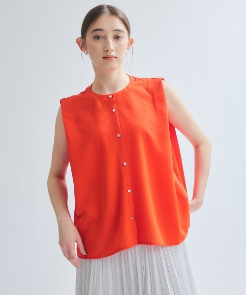 ketty(ケティ)の「エステルカノコブラウス≪洗濯機で洗える≫(シャツ/ブラウス・レディース・オフホワイト/ブルー/オレンジ/ブラック・M)」の4枚目の写真