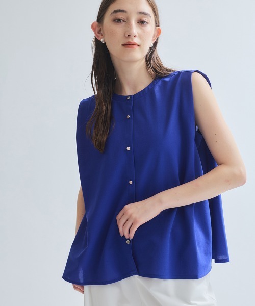 ketty(ケティ)の「エステルカノコブラウス≪洗濯機で洗える≫(シャツ/ブラウス・レディース・オフホワイト/ブルー/オレンジ/ブラック・M)」の3枚目の写真