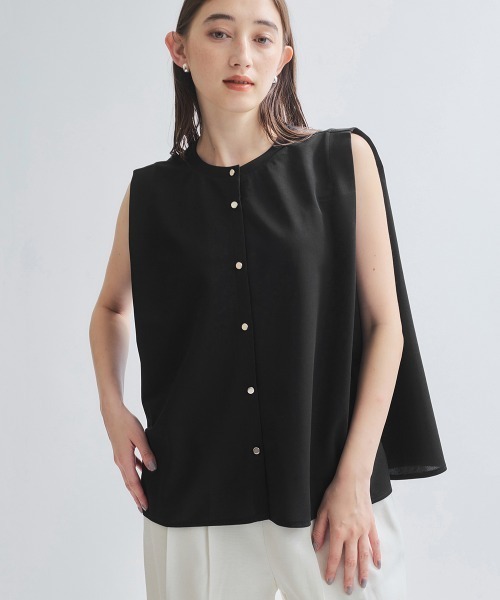 ketty(ケティ)の「エステルカノコブラウス≪洗濯機で洗える≫(シャツ/ブラウス・レディース・オフホワイト/ブルー/オレンジ/ブラック・M)」の2枚目の写真