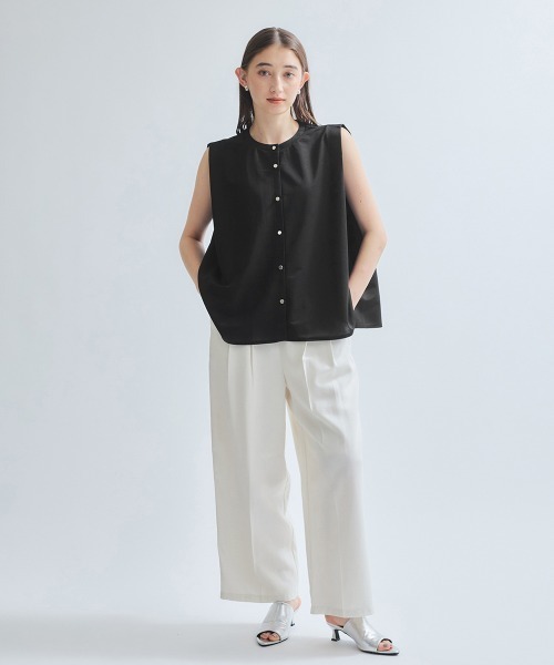 ketty(ケティ)の「エステルカノコブラウス≪洗濯機で洗える≫(シャツ/ブラウス・レディース・オフホワイト/ブルー/オレンジ/ブラック・M)」の6枚目の写真