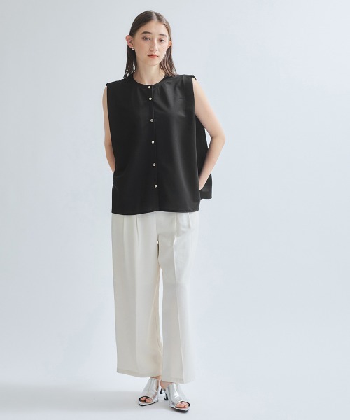 ketty(ケティ)の「エステルカノコブラウス≪洗濯機で洗える≫(シャツ/ブラウス・レディース・オフホワイト/ブルー/オレンジ/ブラック・M)」の8枚目の写真