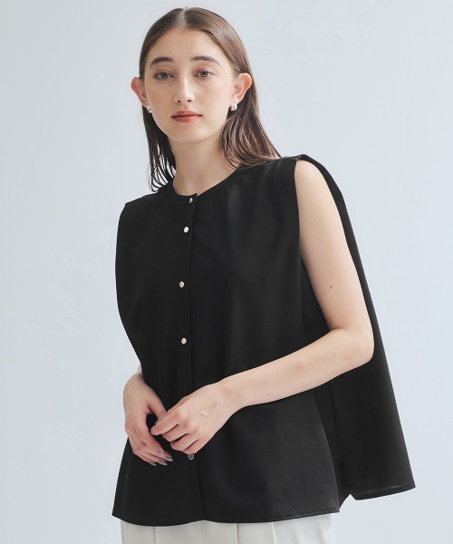 ketty(ケティ)の「エステルカノコブラウス≪洗濯機で洗える≫(シャツ/ブラウス・レディース・オフホワイト/ブルー/オレンジ/ブラック・M)」の9枚目の写真