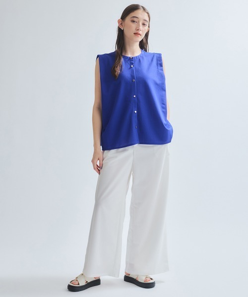ketty(ケティ)の「エステルカノコブラウス≪洗濯機で洗える≫(シャツ/ブラウス・レディース・オフホワイト/ブルー/オレンジ/ブラック・M)」の13枚目の写真