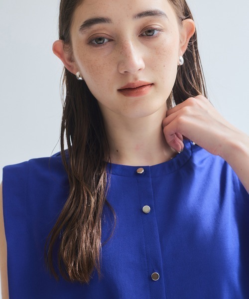 ketty(ケティ)の「エステルカノコブラウス≪洗濯機で洗える≫(シャツ/ブラウス・レディース・オフホワイト/ブルー/オレンジ/ブラック・M)」の16枚目の写真