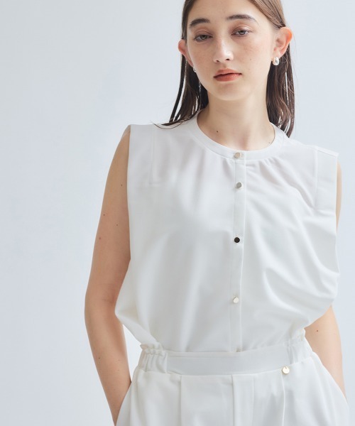ketty(ケティ)の「エステルカノコブラウス≪洗濯機で洗える≫(シャツ/ブラウス・レディース・オフホワイト/ブルー/オレンジ/ブラック・M)」の19枚目の写真