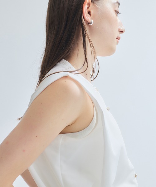 ketty(ケティ)の「エステルカノコブラウス≪洗濯機で洗える≫(シャツ/ブラウス・レディース・オフホワイト/ブルー/オレンジ/ブラック・M)」の21枚目の写真