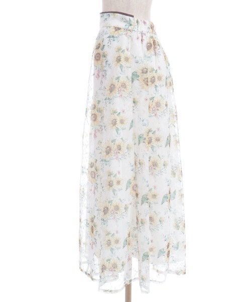 axes femme（アクシーズファム）の「ひまわり柄ロングスカート（スカート・レディース・イエロー/ホワイト・FREE）」の10枚目の写真