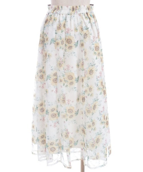 axes femme（アクシーズファム）の「ひまわり柄ロングスカート（スカート・レディース・イエロー/ホワイト・FREE）」の11枚目の写真