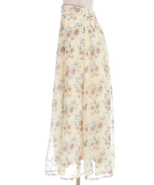 axes femme（アクシーズファム）の「ひまわり柄ロングスカート（スカート・レディース・イエロー/ホワイト・FREE）」の19枚目の写真