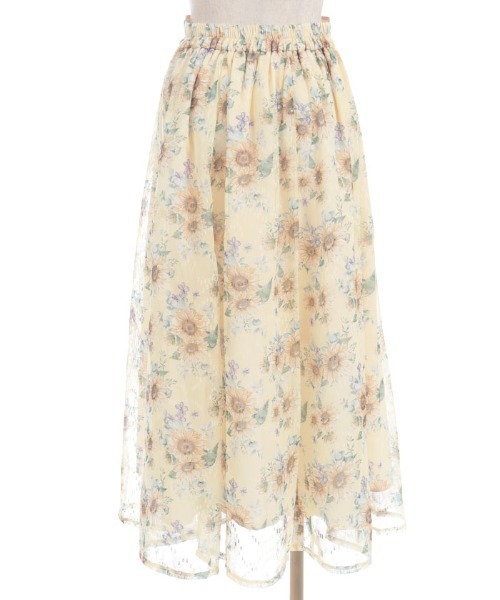 axes femme（アクシーズファム）の「ひまわり柄ロングスカート（スカート・レディース・イエロー/ホワイト・FREE）」の20枚目の写真