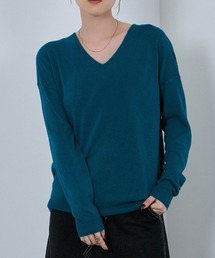 nAvy カシミヤタッチVネックニット