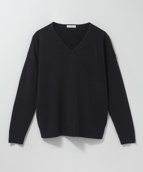 NAVY（ネイビー）の「nAvy カシミヤタッチVネックニット（ニット/セーター・レディース・イエロー/グリーン/オレンジ系/ブルーグリーン/ブラック・L/M）」の9枚目の写真