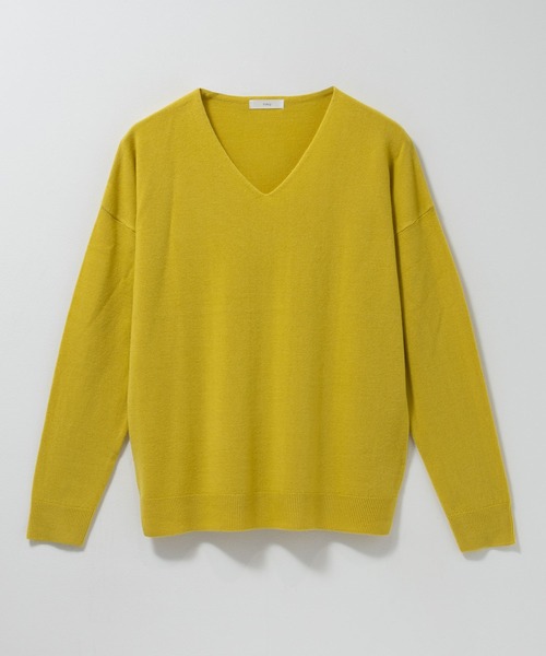 NAVY（ネイビー）の「nAvy カシミヤタッチVネックニット（ニット/セーター・レディース・イエロー/グリーン/オレンジ系/ブルーグリーン/ブラック・L/M）」の13枚目の写真