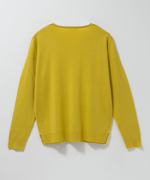 NAVY（ネイビー）の「nAvy カシミヤタッチVネックニット（ニット/セーター・レディース・イエロー/グリーン/オレンジ系/ブルーグリーン/ブラック・L/M）」の14枚目の写真