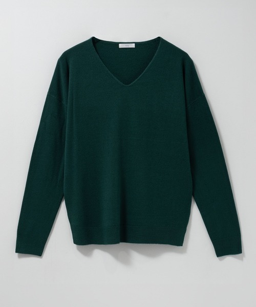 NAVY（ネイビー）の「nAvy カシミヤタッチVネックニット（ニット/セーター・レディース・イエロー/グリーン/オレンジ系/ブルーグリーン/ブラック・L/M）」の15枚目の写真