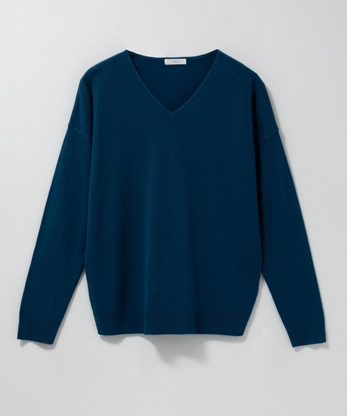 NAVY（ネイビー）の「nAvy カシミヤタッチVネックニット（ニット/セーター・レディース・イエロー/グリーン/オレンジ系/ブルーグリーン/ブラック・L/M）」の17枚目の写真