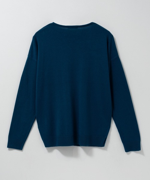 NAVY（ネイビー）の「nAvy カシミヤタッチVネックニット（ニット/セーター・レディース・イエロー/グリーン/オレンジ系/ブルーグリーン/ブラック・L/M）」の18枚目の写真