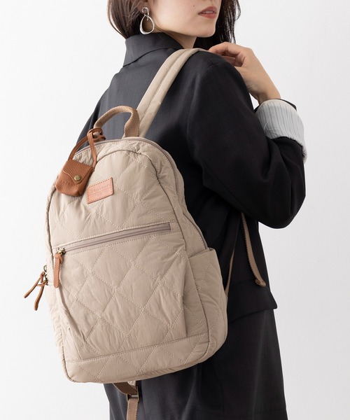 toleur（トーラ）の「【toleur】ナイロンキルティングリュック 11989（バックパック/リュック・レディース・ブラック/ベージュ/カーキ・FREE）」の17枚目の写真