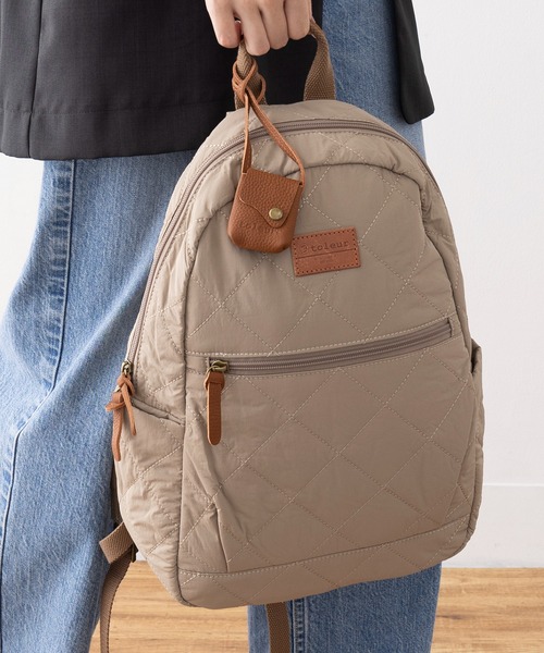 toleur（トーラ）の「【toleur】ナイロンキルティングリュック 11989（バックパック/リュック・レディース・ブラック/ベージュ/カーキ・FREE）」の22枚目の写真
