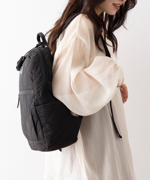 toleur（トーラ）の「【toleur】ナイロンキルティングリュック 11989（バックパック/リュック・レディース・ブラック/ベージュ/カーキ・FREE）」の5枚目の写真