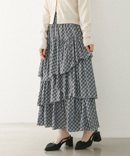 セール】フリルティアードロングスカート 573188（スカート