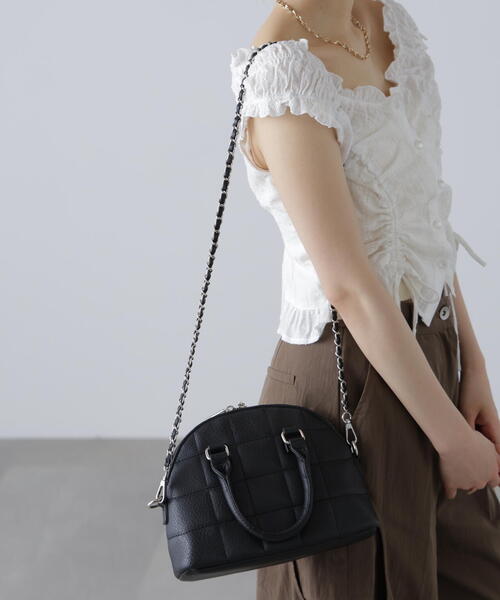 FREE'S MART（フリーズマート）の「ハーフムーンショルダーバッグ（トートバッグ・レディース・ブラック/ブルー/ホワイト・ﾌﾘ-）」の13枚目の写真