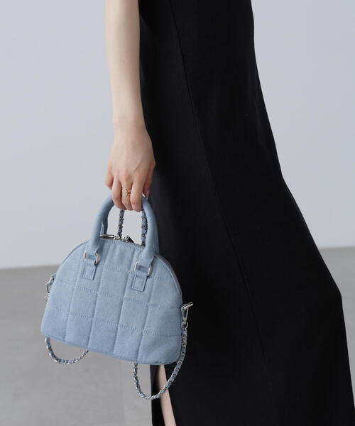 FREE'S MART（フリーズマート）の「ハーフムーンショルダーバッグ（トートバッグ・レディース・ブラック/ブルー/ホワイト・ﾌﾘ-）」の3枚目の写真