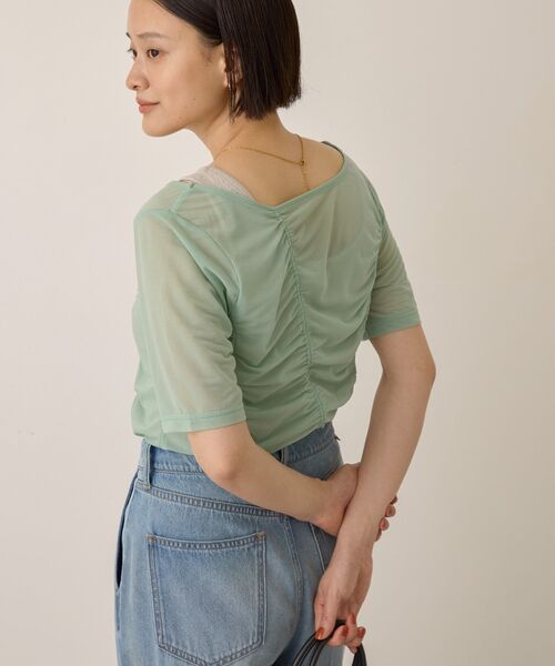 AMERICAN HOLIC(アメリカンホリック)の「【2点SET】アシメシアーT+ラメタンクトップ(アンサンブル・レディース・ミント/ブラック・M/L)」の12枚目の写真