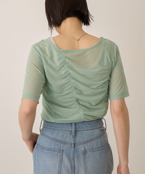 AMERICAN HOLIC(アメリカンホリック)の「【2点SET】アシメシアーT+ラメタンクトップ(アンサンブル・レディース・ミント/ブラック・M/L)」の13枚目の写真