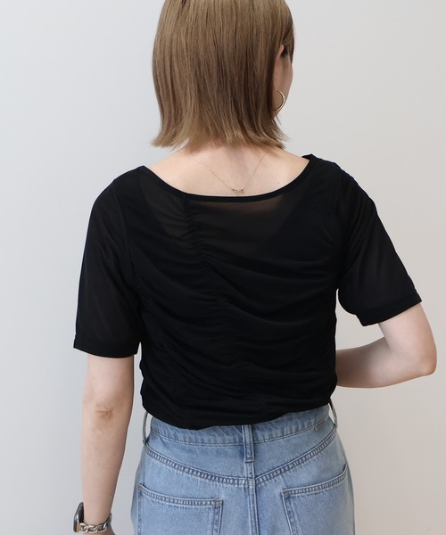 AMERICAN HOLIC(アメリカンホリック)の「【2点SET】アシメシアーT+ラメタンクトップ(アンサンブル・レディース・ミント/ブラック・M/L)」の8枚目の写真