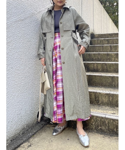 STRATA(エストラータ)の「シアーチェックタックスカート 【低身長・小柄女性】(スカート・レディース・ピンク・S/XS)」の7枚目の写真